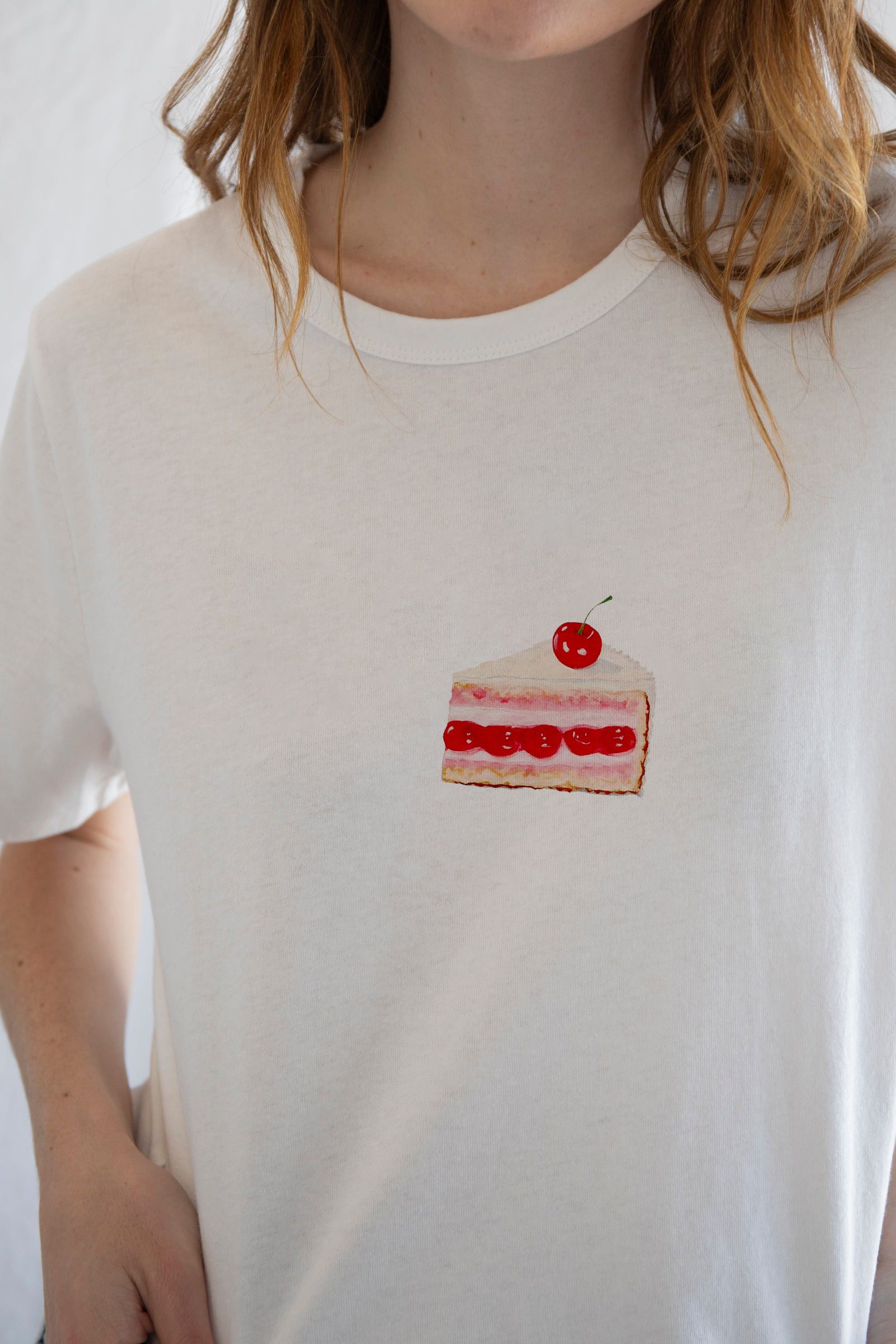 Designer × Vintage Large Slice of Cherry Cake Graphic Tee Size S / US 4 / IT 40 - 4 Thumbnail
