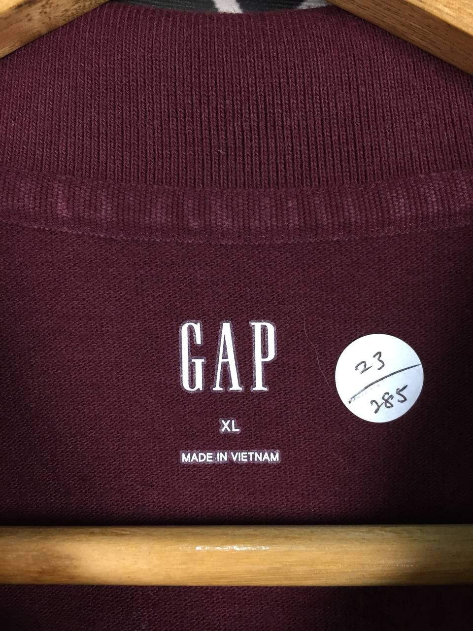 Gap GAP Burgundy Retro Horizontal Striped Essentials Polo Shirt Size US XL / EU 56 / 4 - 8 Thumbnail