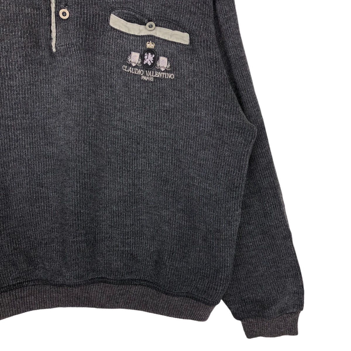Japanese Brand 🔥Vintage Collar Collague Sweatshirt Claudio Valentino Size US M / EU 48-50 / 2 - 5 Thumbnail