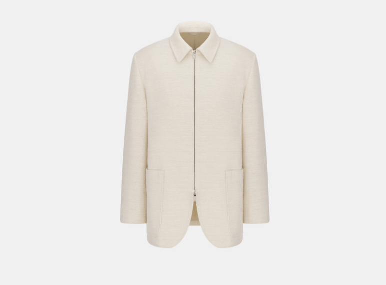 Dior o1w1db10126 583C22 Zipped Jacket in White Size US S / EU 44-46 / 1 - 1 Thumbnail