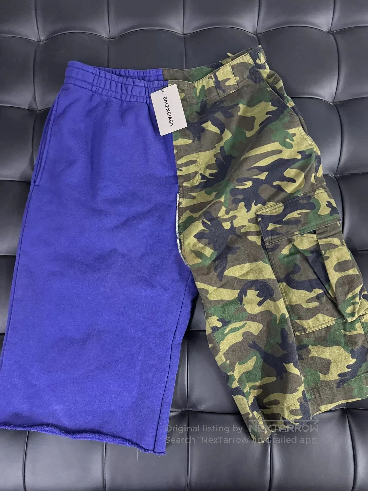 Balenciaga Balenciaga Camouflage Panel Blue Pants. Size US 28 / EU 44 - 1 Thumbnail