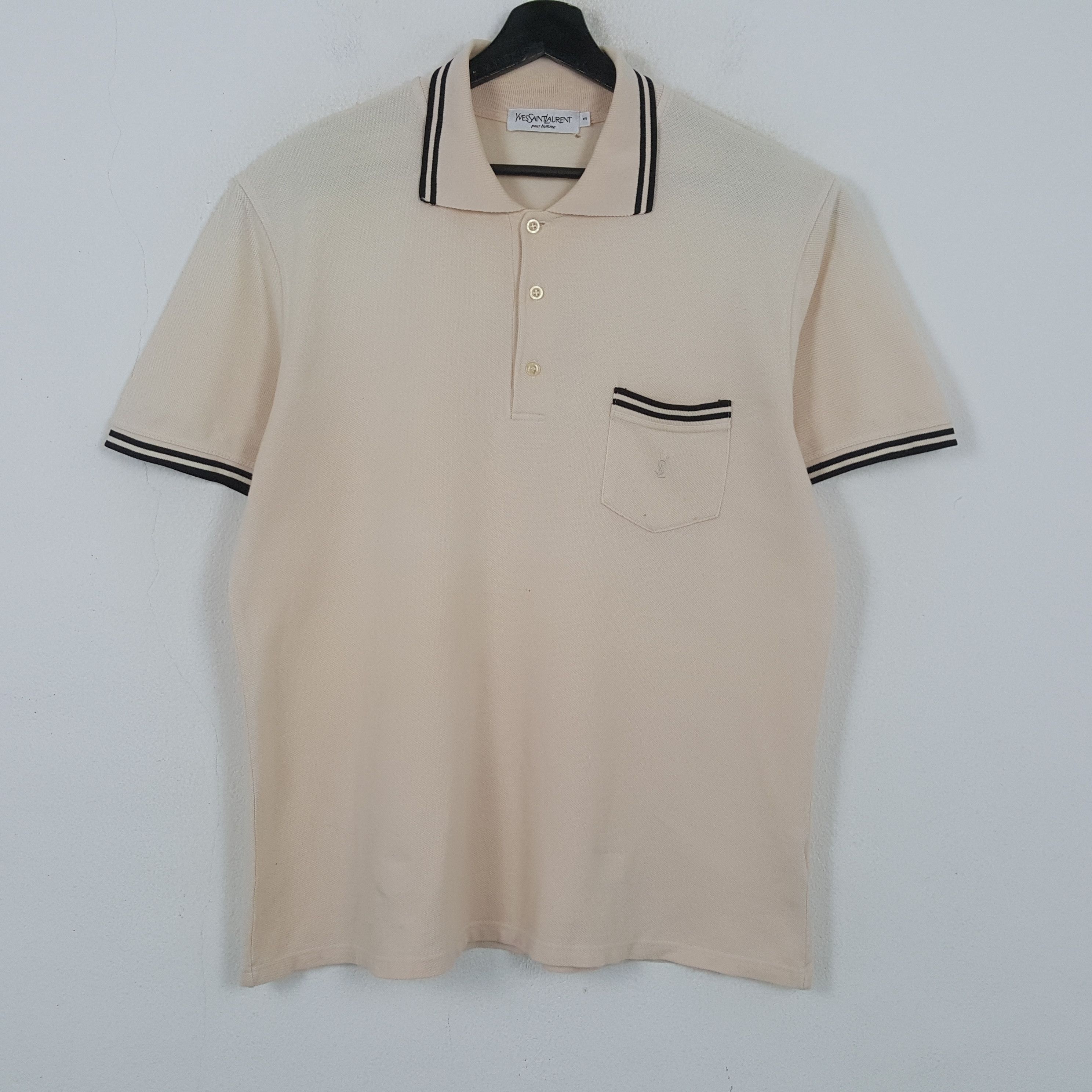Yves Saint Laurent Yves Saint Laurent Fashion Brand Polos RR12 Size US L / EU 52-54 / 3 - 1 Thumbnail