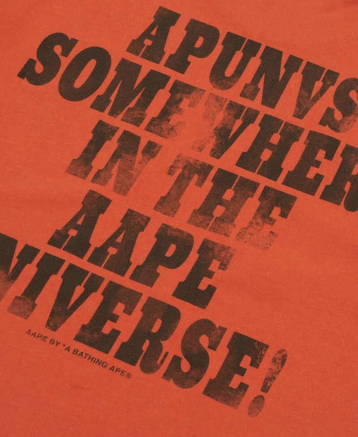 Aape AAPE Orange Astronaut Tee Size US S / EU 44-46 / 1 - 4 Thumbnail