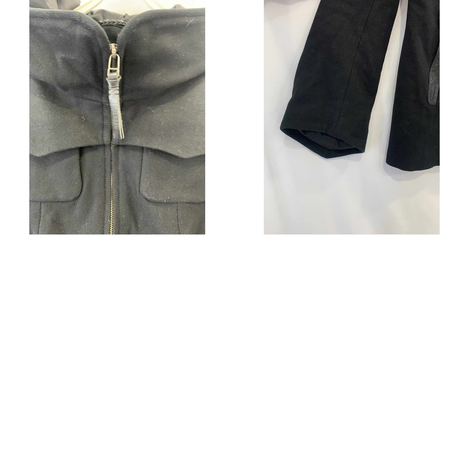 Mackage Mackage Women’s Black Wool Coat Jacket Hooded Leather Trim XS #Z7 Size XS / US 0-2 / IT 36-38 - 9 Thumbnail