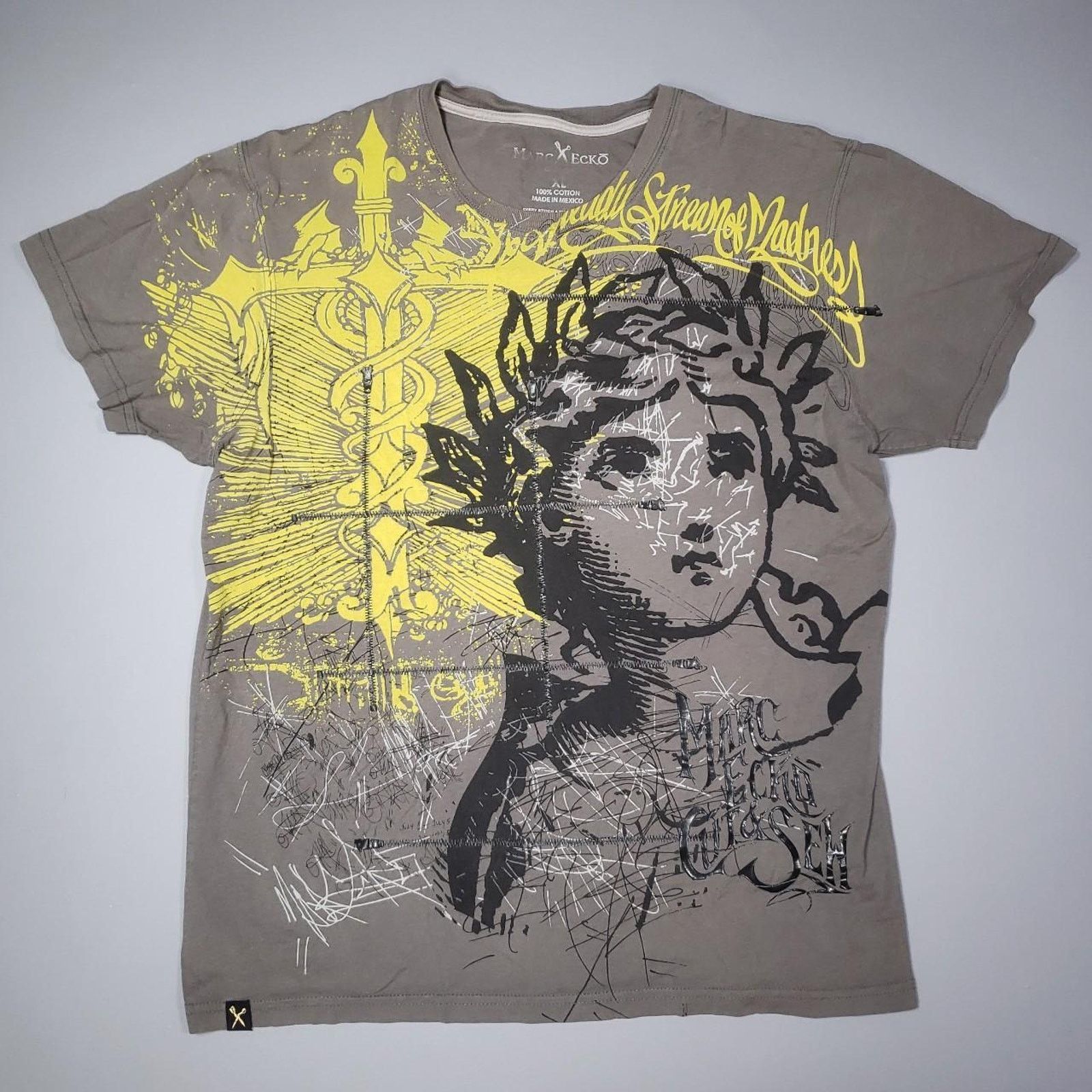 Ecko Unltd. Vintage Marc Ecko Cut n Sew Graphic tee Mens XL Size US XL / EU 56 / 4 - 1 Thumbnail