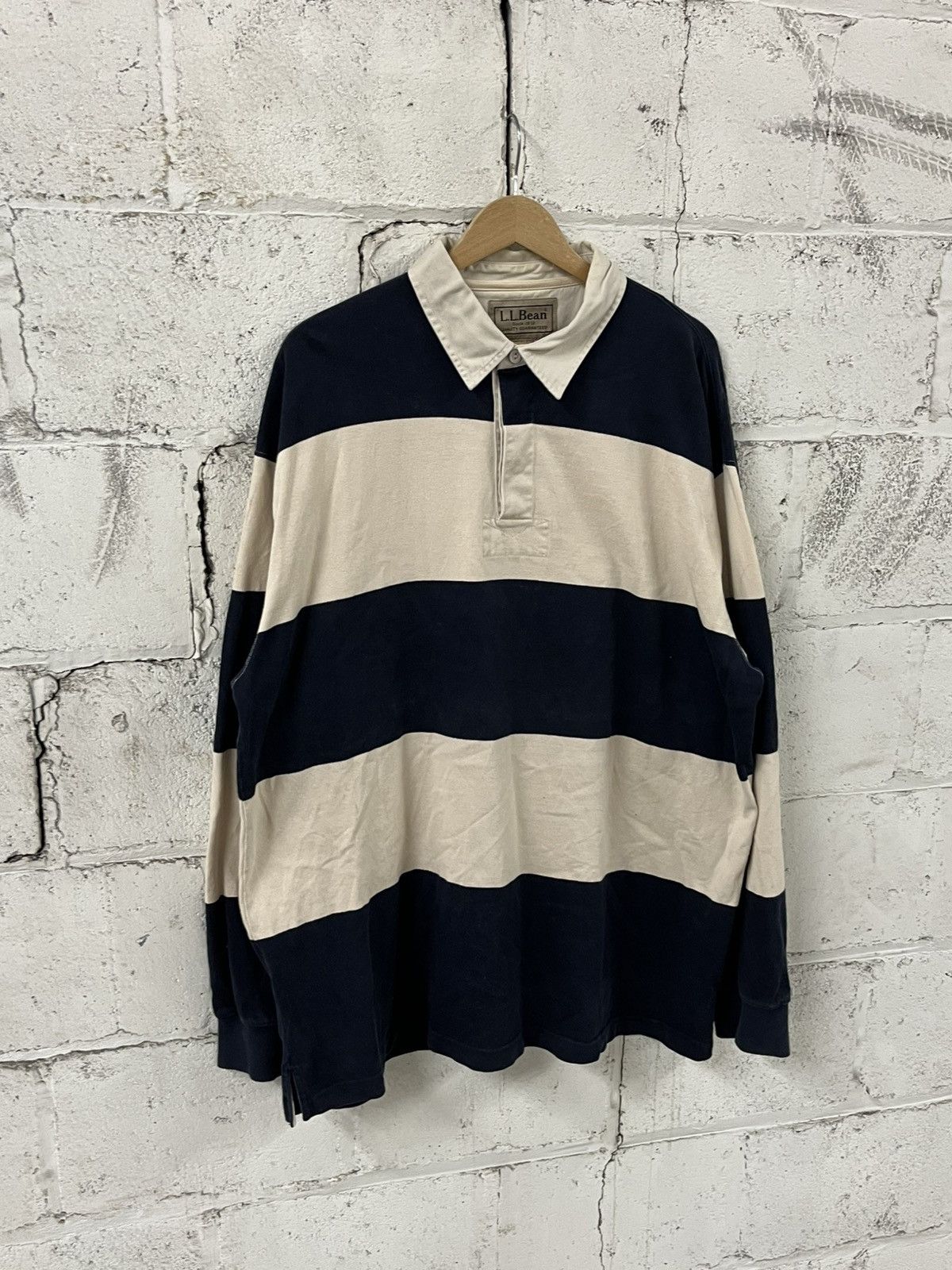 L.L. Bean Vintage Ll bean stripped rugby shirt preppy fall streetwear Size US XL / EU 56 / 4 - 3 Thumbnail