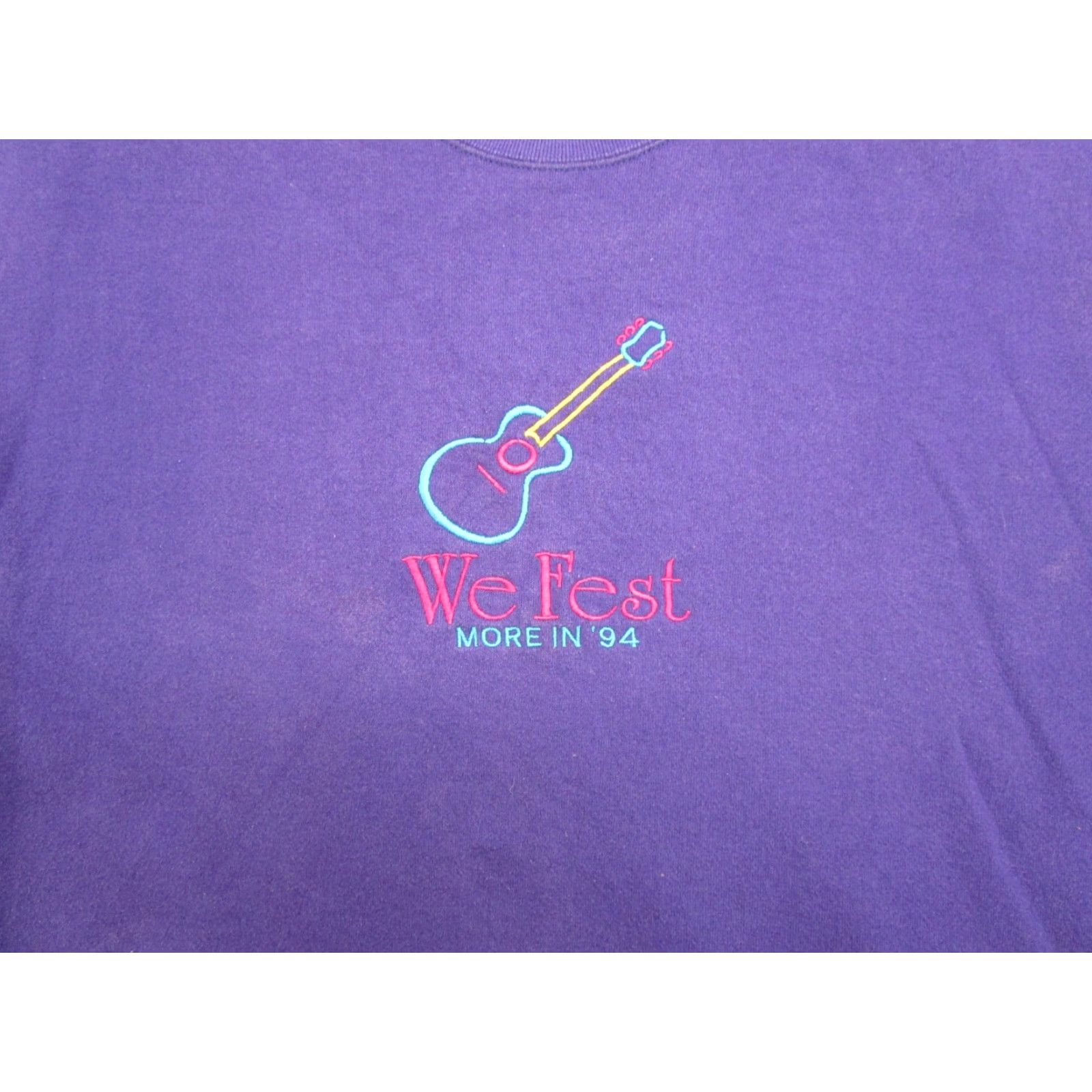 Jerzees VINTAGE 90s We Fest Country Music 1994 Embroidered Sweatshirt Size XL Purple Jerzees Sweatshirt Mens Size US XL / EU 56 / 4 - 2 Thumbnail