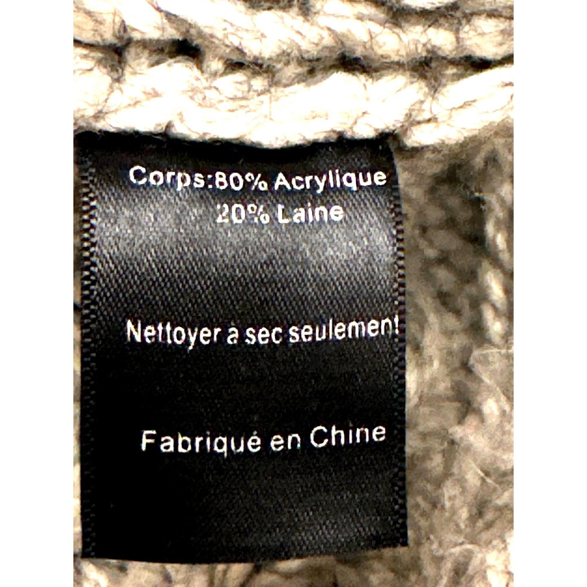 Other LUSH Small Oatmeal Chunky Turtleneck Sweater Cropped Texture Size S / US 4 / IT 40 - 11 Thumbnail