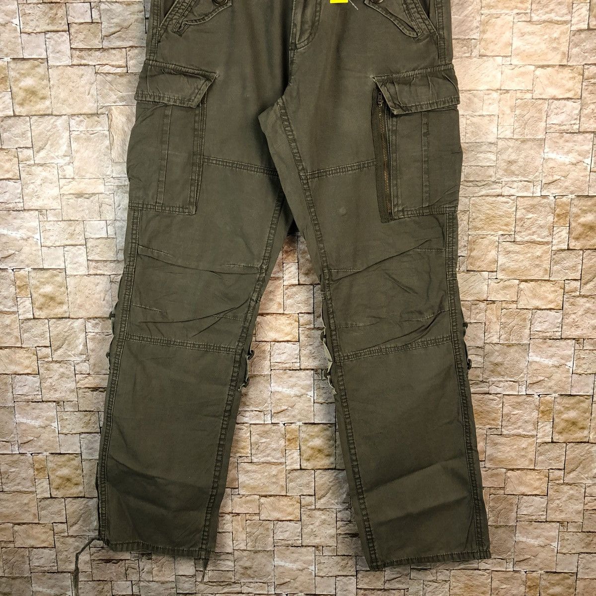 Japanese Brand Baldia Green Cargo Multipocket Pants #A988 Size US 30 / EU 46 - 3 Thumbnail