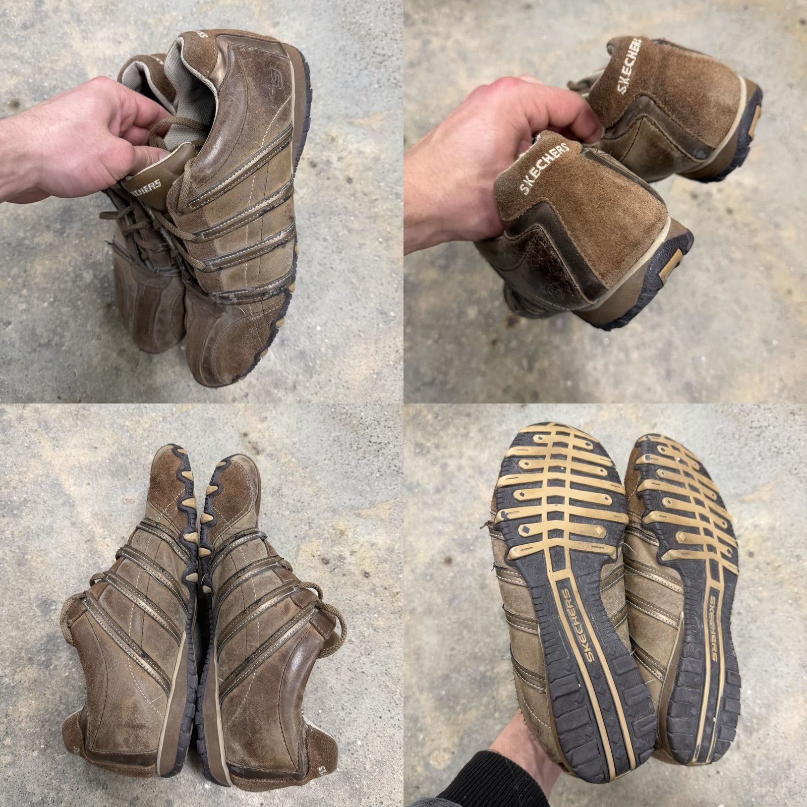 SKECHERS Skechers 46071 Womens Brown Leather Lace-Up Sneakers – Size 9 Distressed Sneaker Womens Shoes Brown Leather Lace Up Sneakers 9 Mens Womens Girls Size US 6 / IT 36 - 8 Thumbnail