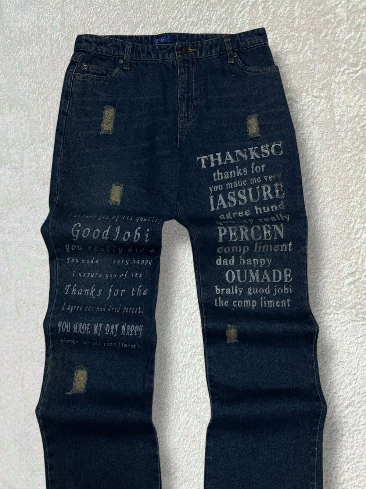 Japanese Brand Vintage 90s Icon Japan Designer Lady Blue Poetic Life Denim Size US 29 - 7 Thumbnail