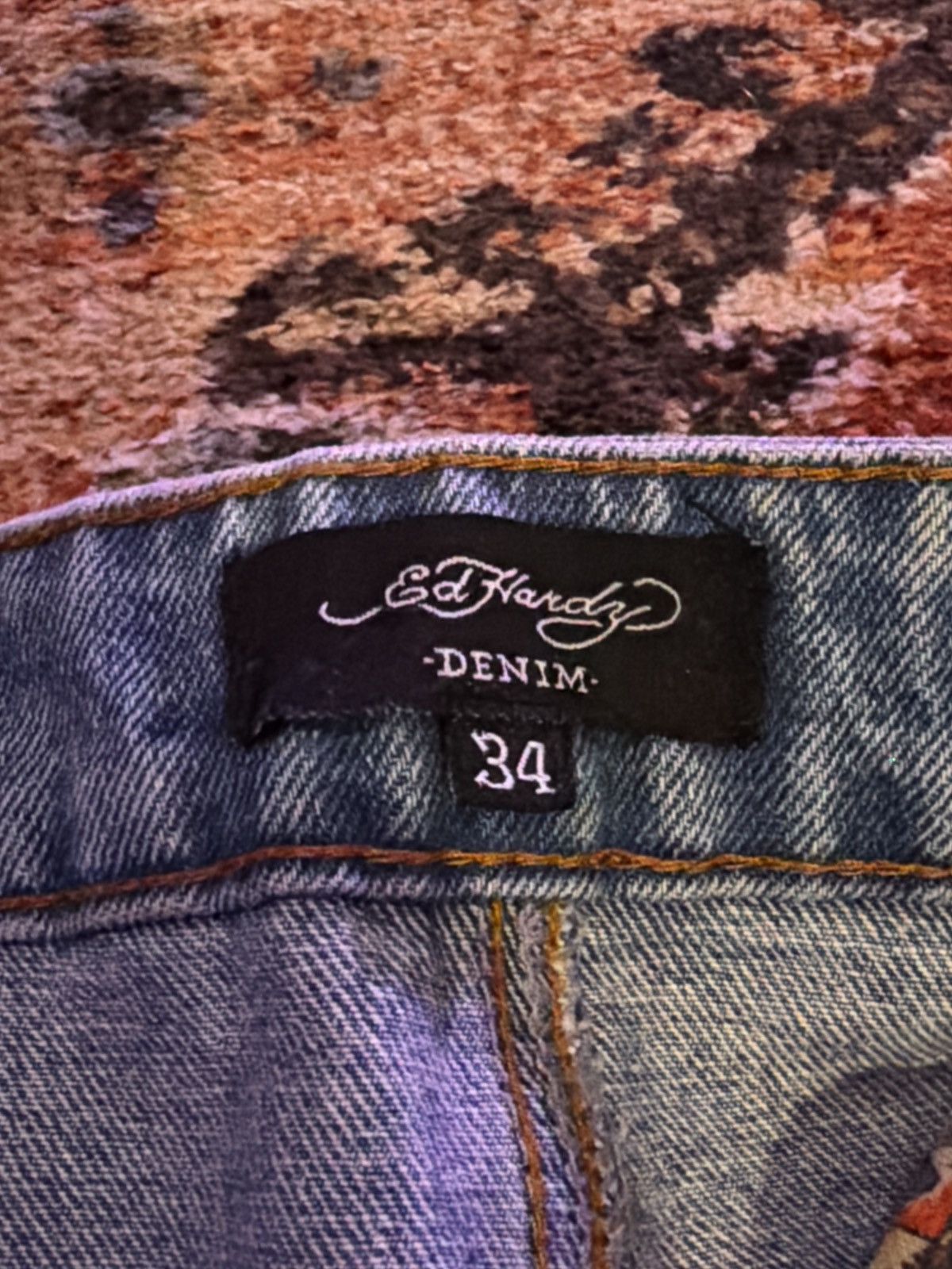 Ed Hardy Ed Hardy Wide Leg Washed Dagger Heart Jeans Size US 36 / EU 52 - 5 Thumbnail