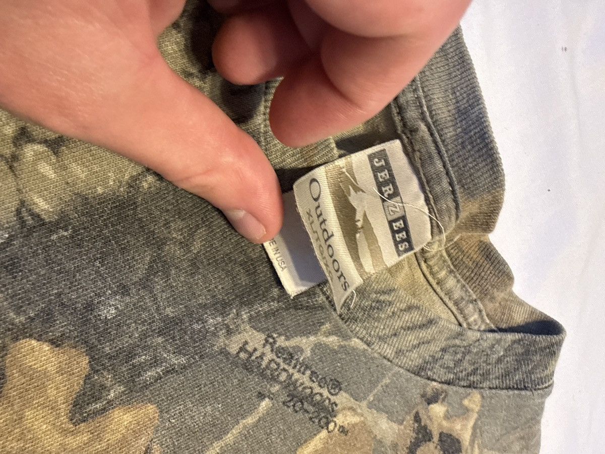 Realtree Vintage 90s Jerzees Real Tree Camo Long Sleeve Pocket Shirt Size US XL / EU 56 / 4 - 2 Thumbnail