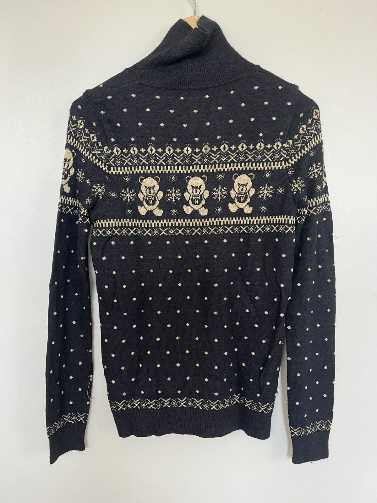 Hysteric Glamour 90s Hysteric Glamour Knit Turtleneck Bear Sweater Size ONE SIZE - 3 Thumbnail