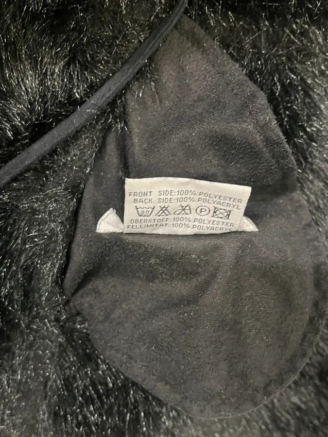 Balmain 1990s Balmain Black Faux Fur Shearling Effect Jacket Size XS / US 0-2 / IT 36-38 - 10 Thumbnail