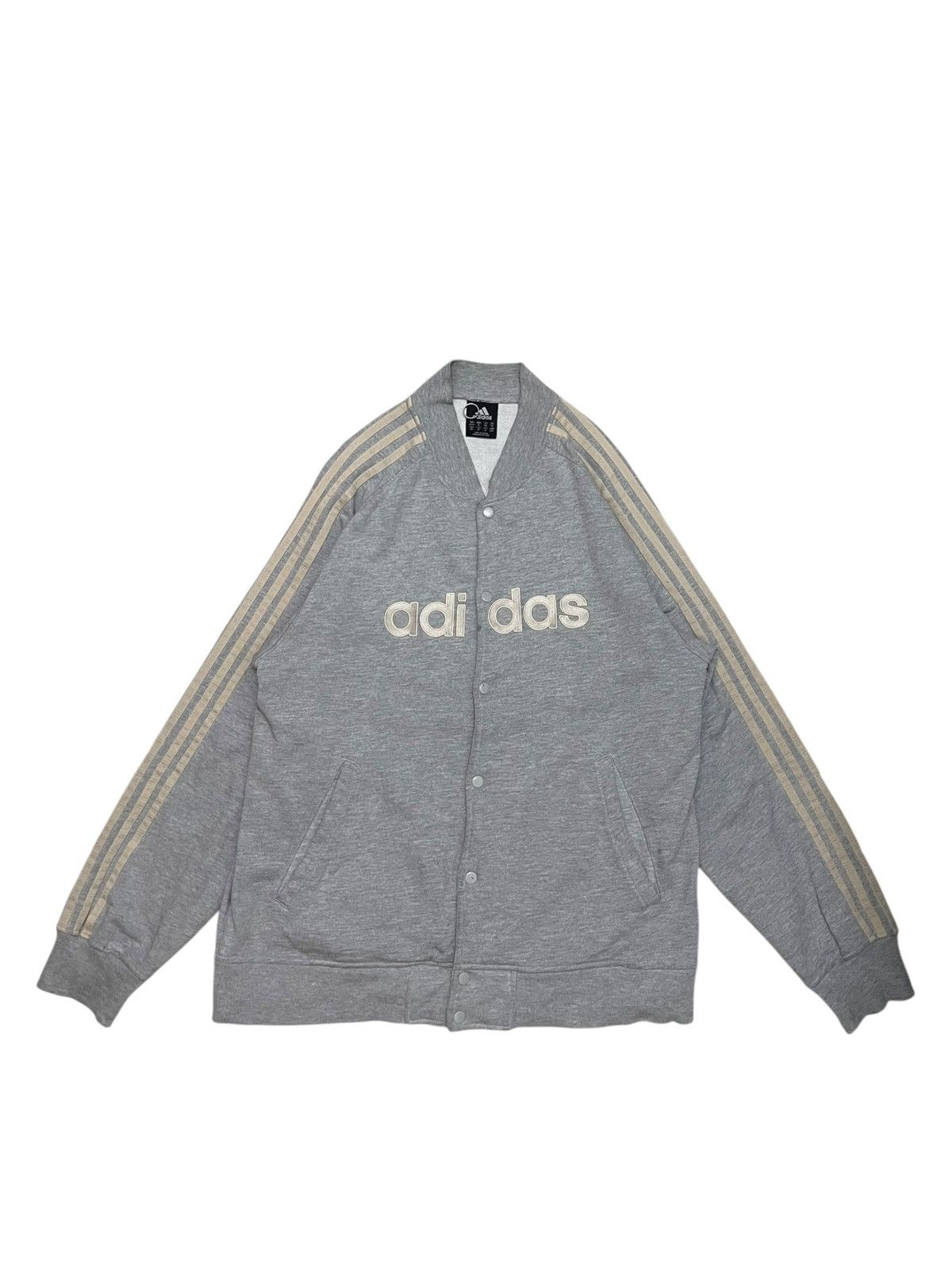 Adidas × Bape × Neighborhood Y2K Adidas Embroidered Spellout Cotton Varsity Jacket Size US L / EU 52-54 / 3 - 1 Thumbnail