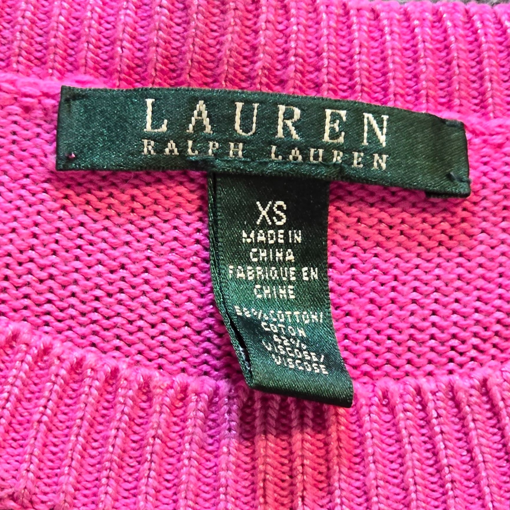 Ralph Lauren Lauren Ralph Lauren Sweater Women XS Pink A Line Long Sleeve Casual Capsule Pullover Knit Round Neck Regular Size Type: Regular Size XS / US 0-2 / IT 36-38 - 4 Thumbnail
