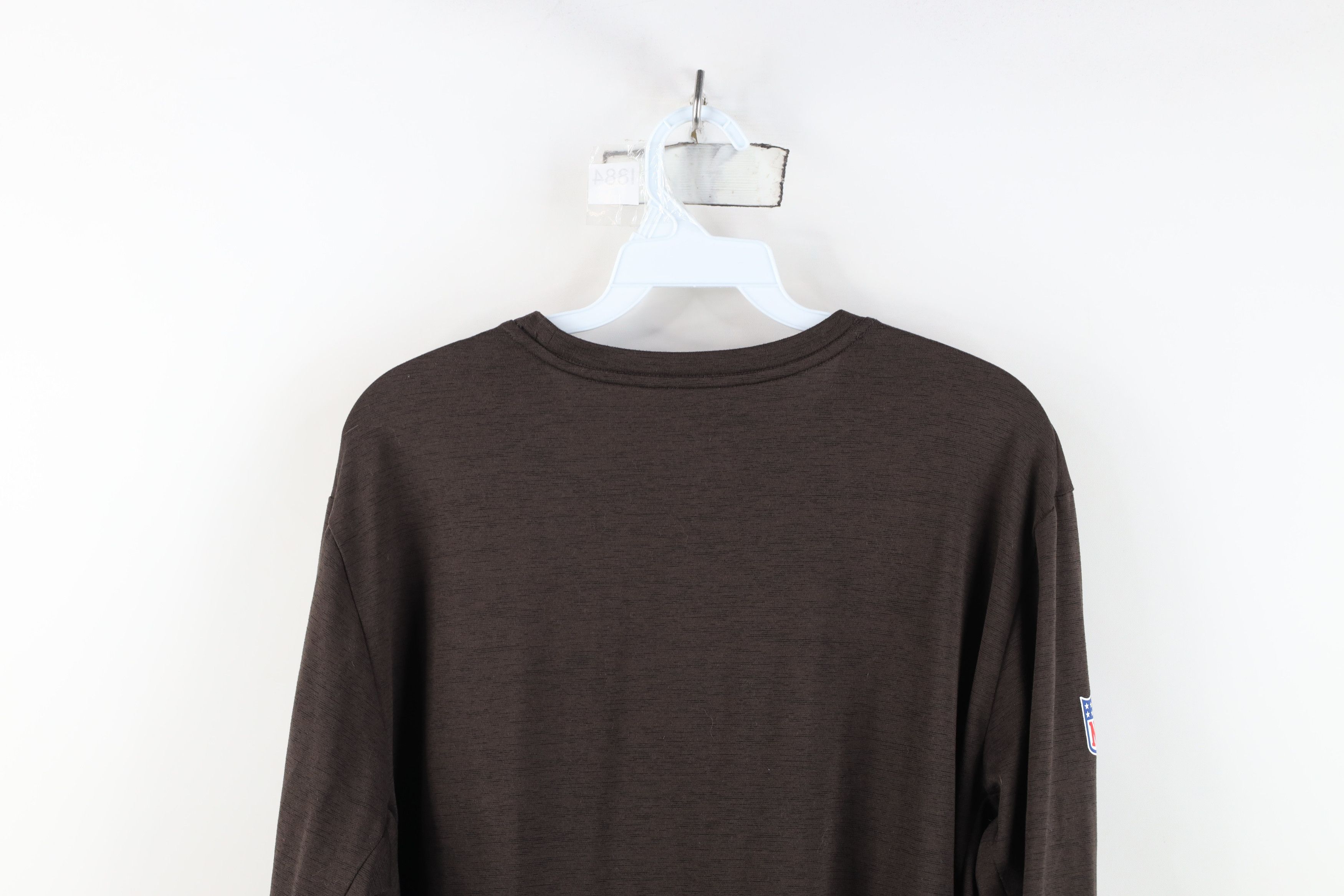 Nike Nike On Field Browns Football Long Sleeve T-Shirt Brown Size US L / EU 52-54 / 3 - 12 Thumbnail