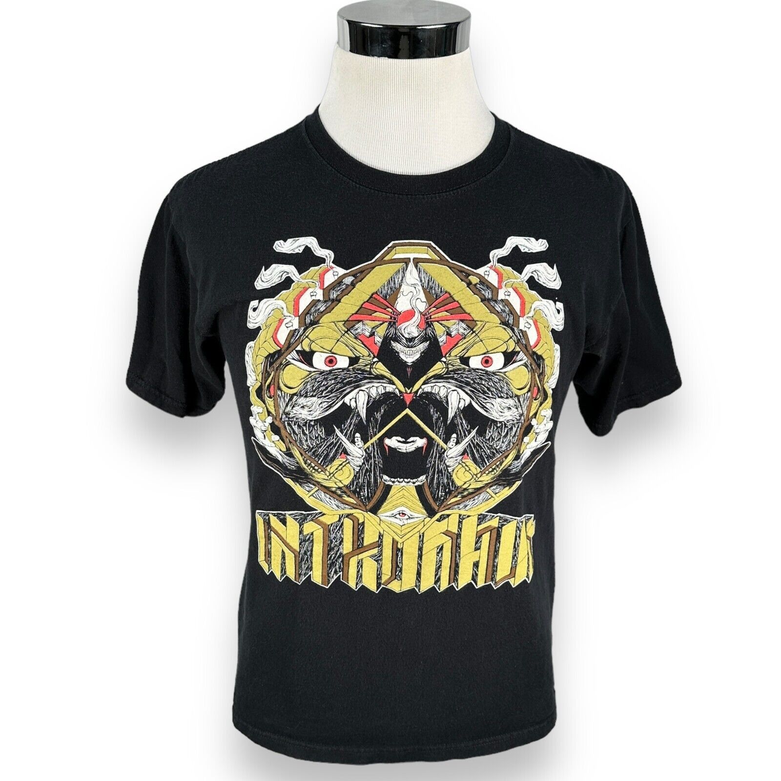 The Unbranded Brand Intronaut Milk Leg Band T-Shirt Men's Medium Black Cotton Size US M / EU 48-50 / 2 - 1 Thumbnail