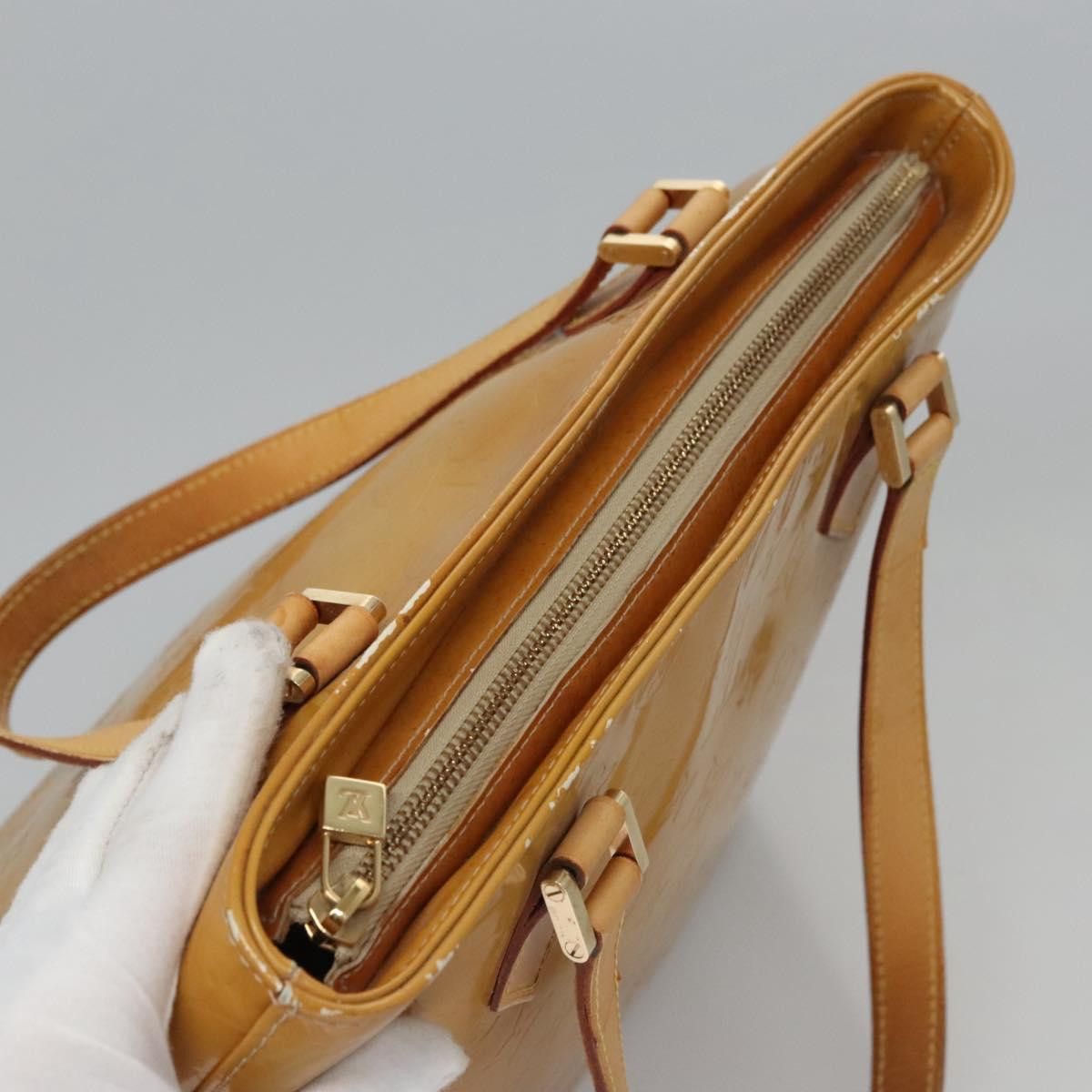 Louis Vuitton LOUIS VUITTON Monogram Vernis Houston Hand Bag Beige M91004 Size ONE SIZE - 7 Thumbnail