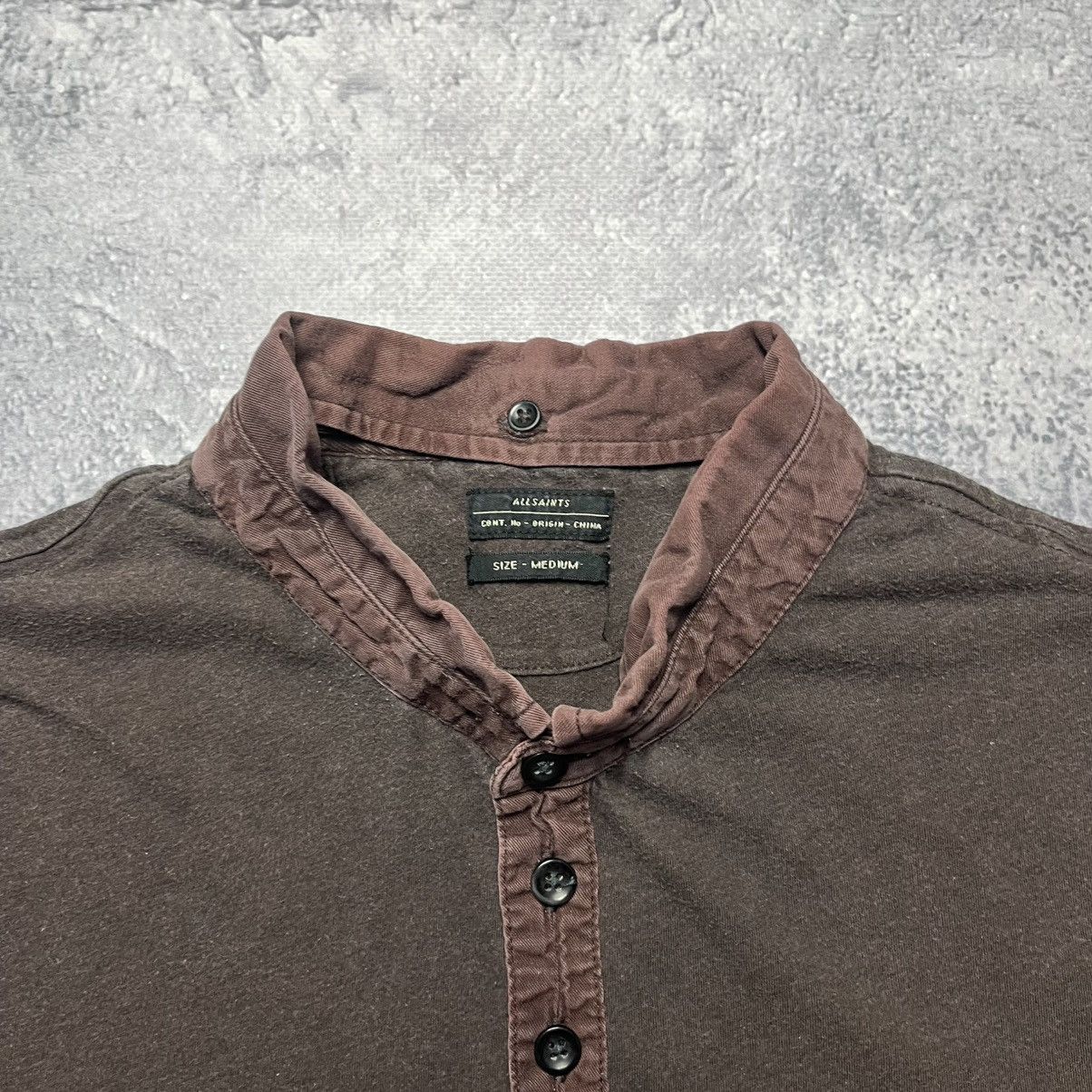 Allsaints Vintage Allsaints Brown Polo Shirt Streetwear Y2K Designer Size US M / EU 48-50 / 2 - 6 Thumbnail