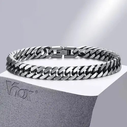 Vintage Chunky Retro Cuban Chain Bracelets Size ONE SIZE - 2 Thumbnail