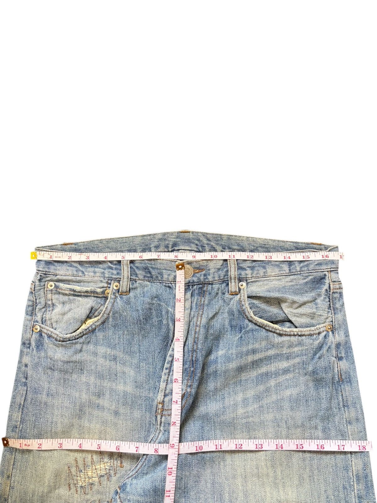 Body Glove Vintage Body Glove Sashiko Distressed Loose Jeans Size 33" - 6 Thumbnail