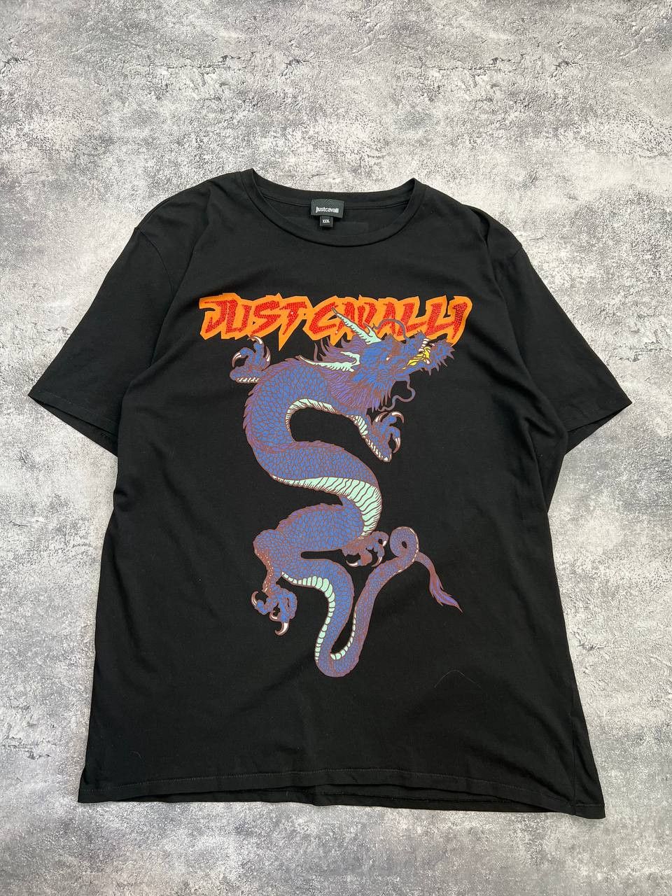 Just Cavalli Just Cavalli Dragon Big Logo T-Shirt Y2K Roberto Cavalli Tee Size US XXL / EU 58 / 5 - 1 Thumbnail