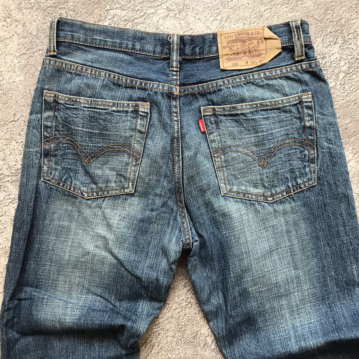 Vintage Vintage 90s Levis Baggy Distressed Thrashed Grunge Jeans 34 Size US 34 / EU 50 - 5 Thumbnail
