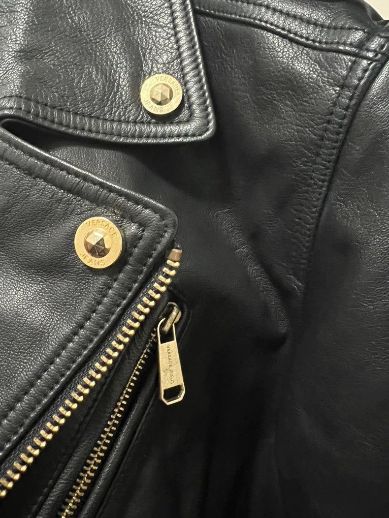 Versace Versace Calf leather jacket Size M / US 6-8 / IT 42-44 - 4 Thumbnail
