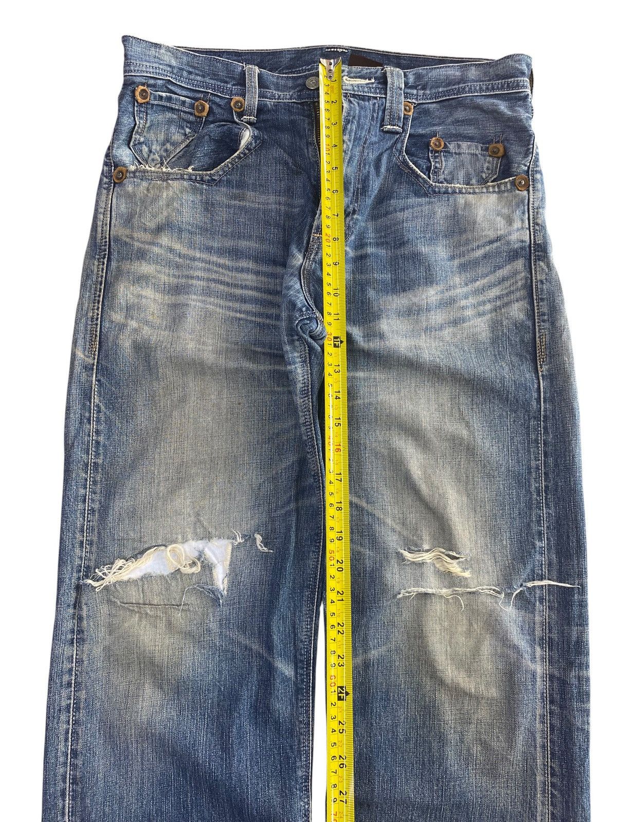 Levi's Vintage Levi’s 503 Whiskers Ripped Style Loose Jeans Size US 34 / EU 50 - 6 Thumbnail