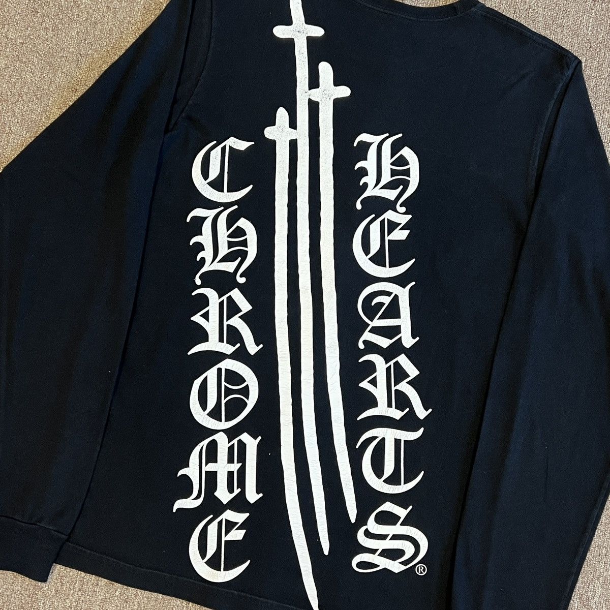 Chrome Hearts × Hypebeast × Vintage Chrome Hearts Big Sword Logo Long Sleeve Shirt Size US M / EU 48-50 / 2 - 3 Thumbnail