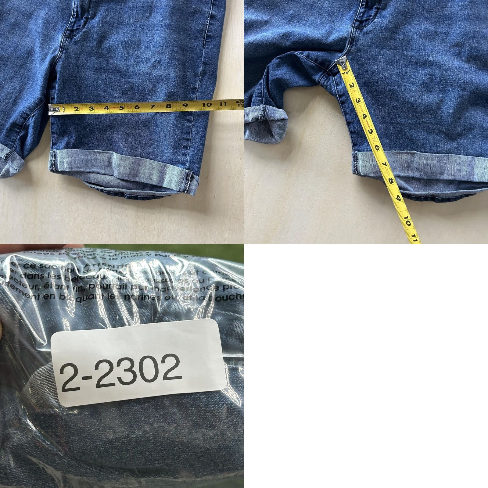 DKNY DKNY JEAN Shorts Bermuda Denim Blue 12 Womens 5-Pocket Stretch Cuffed Size 34" / US 12 / IT 48 - 8 Thumbnail