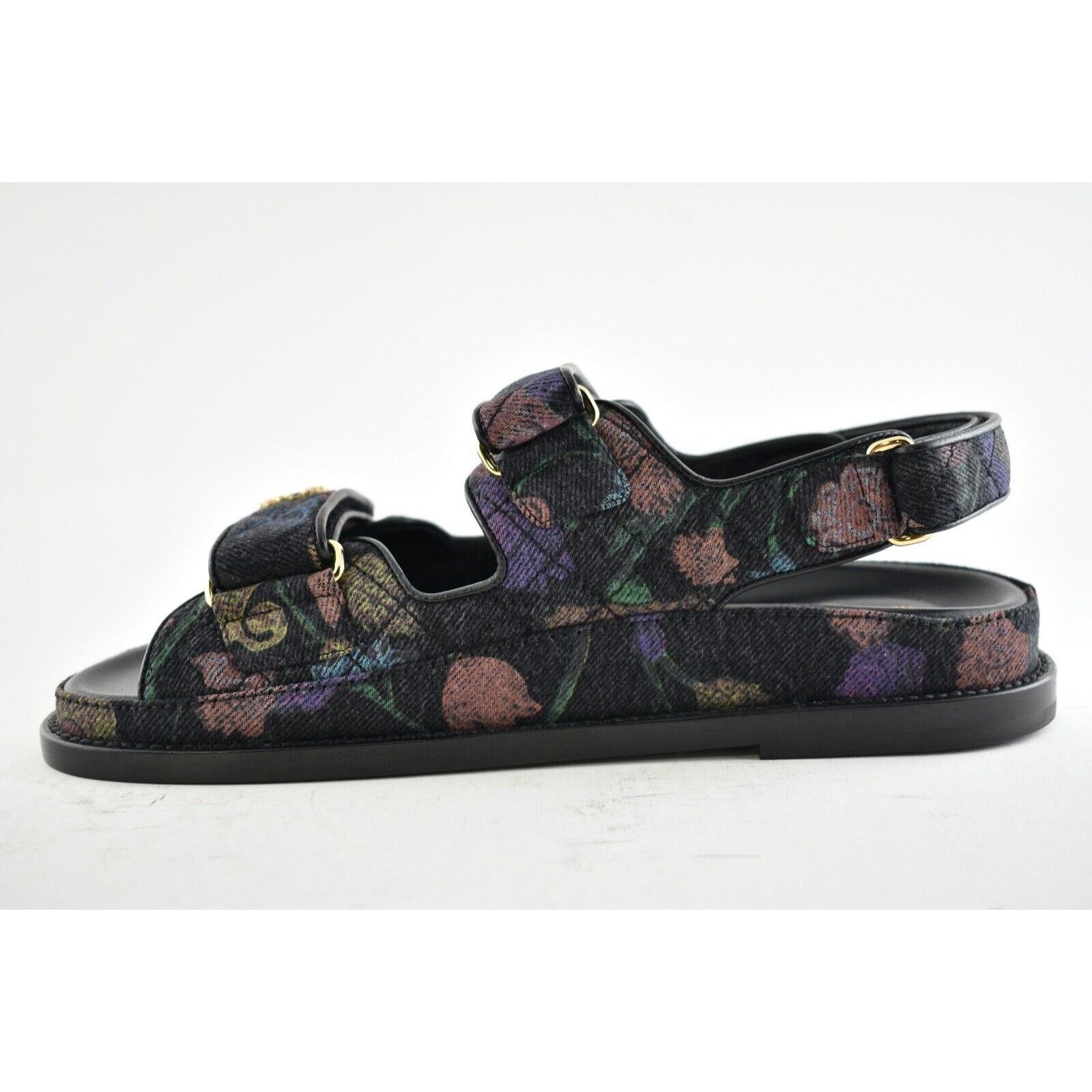 Chanel Chanel 21A Black Denim Graffiti CC Logo Mule Slide Strap Size US 7.5 / IT 37.5 - 9 Thumbnail