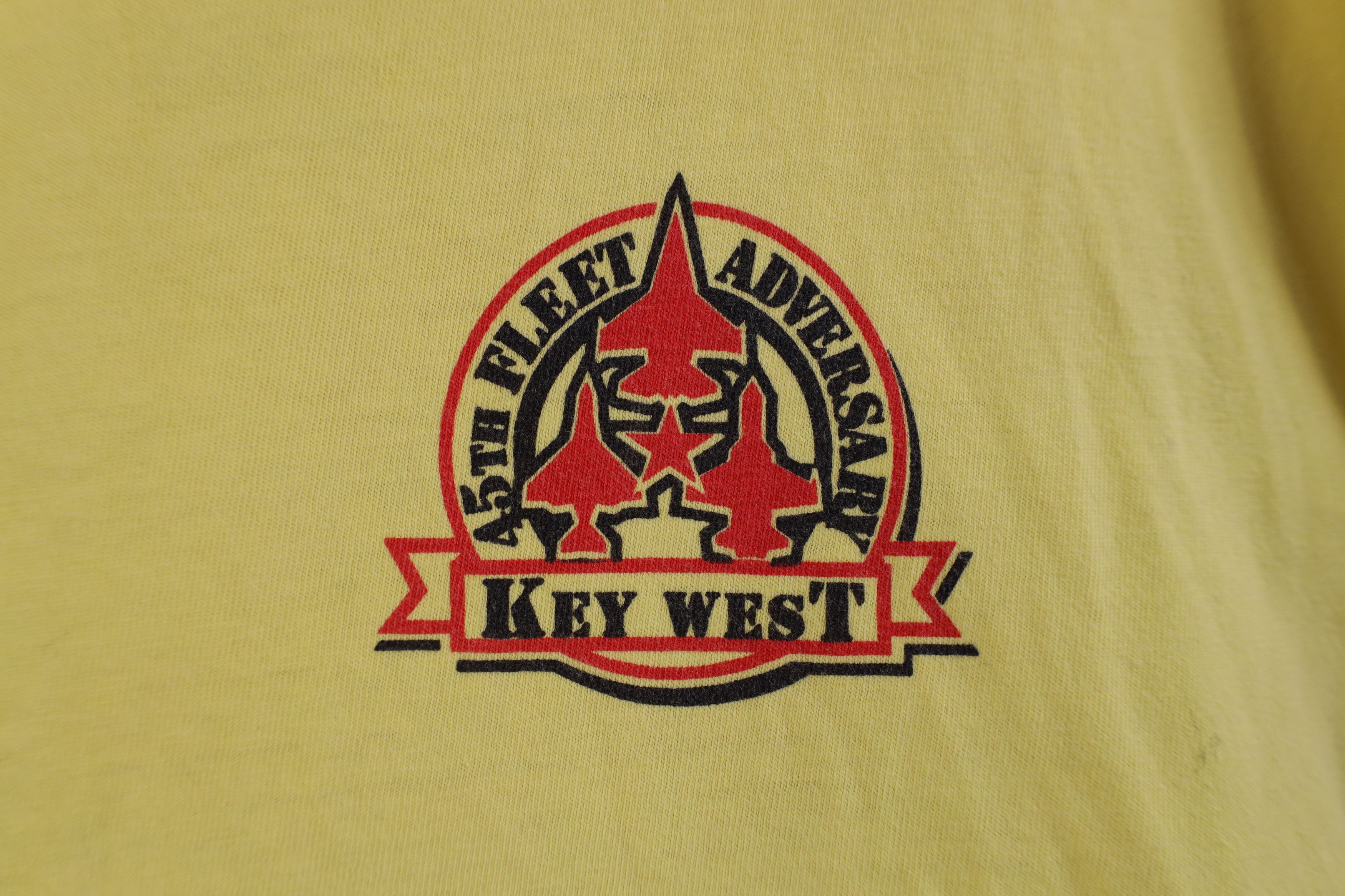 Vintage Vintage 90s Key West 45th Fleet Adversary Jet Plane T-Shirt Size US XL / EU 56 / 4 - 4 Thumbnail