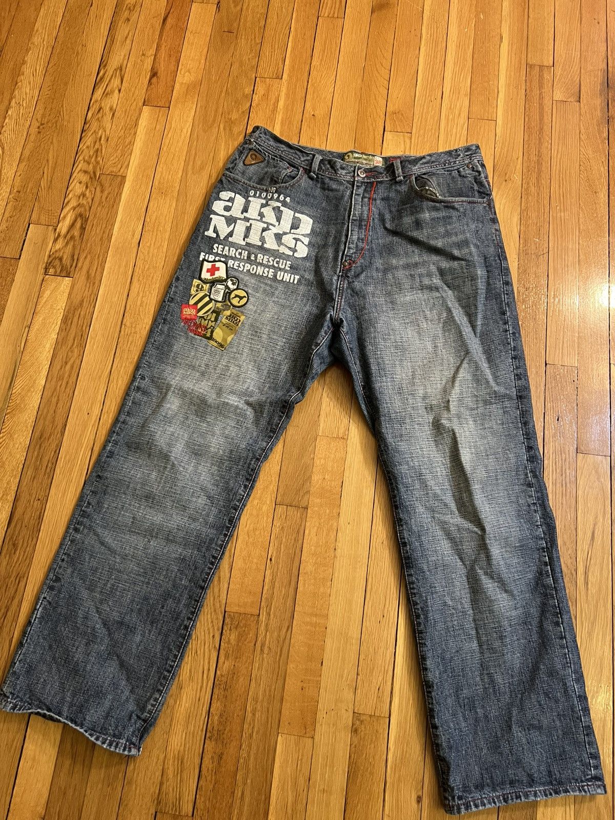 Akademiks Y2K Akademiks Patchwork Jeans Size US 38 / EU 54 - 1 Thumbnail
