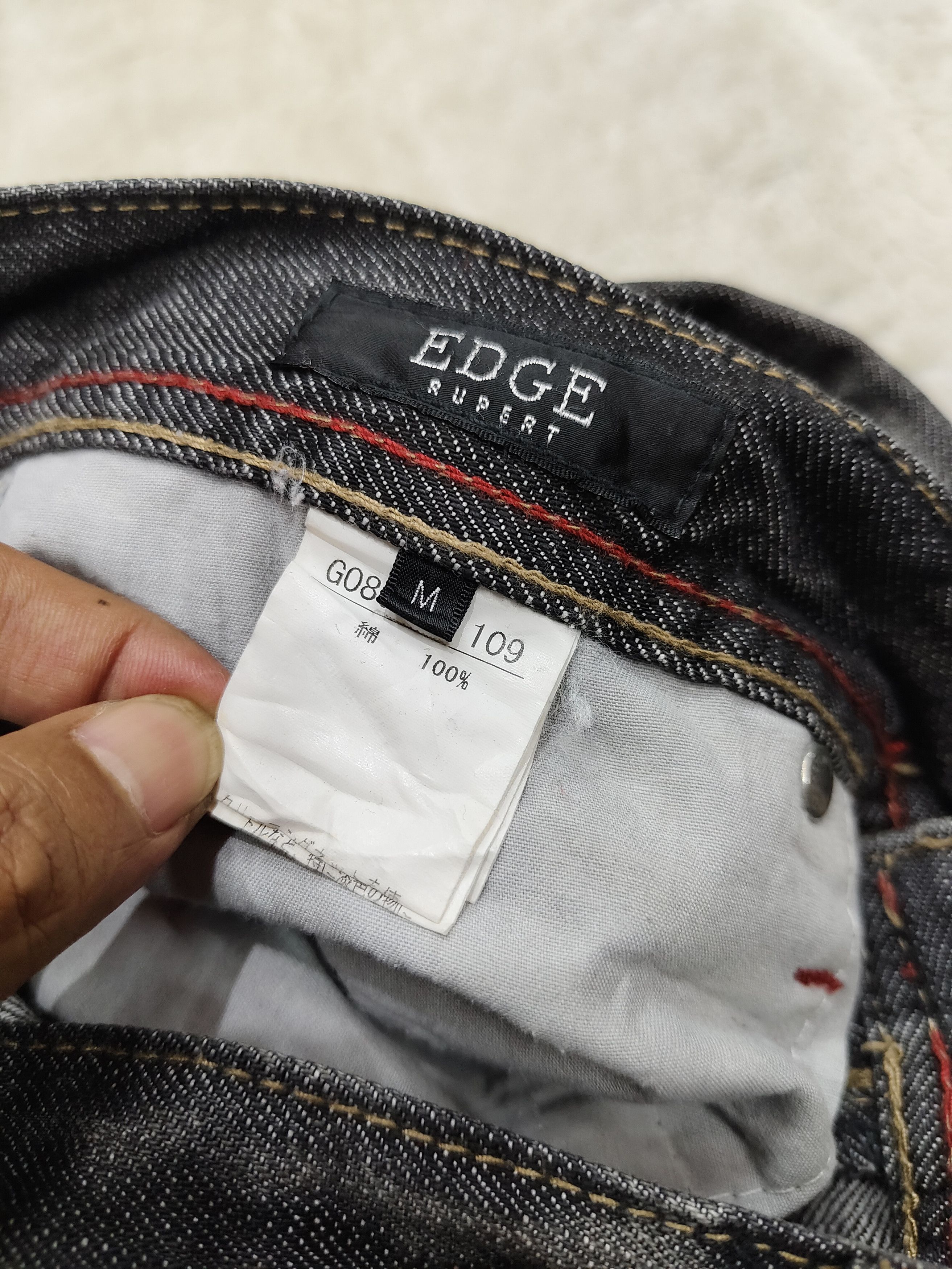 Japanese Brand Edge Rupert🇯🇵 Washed Stacked Grunge Slim Jeans Size US 30 / EU 46 - 5 Thumbnail