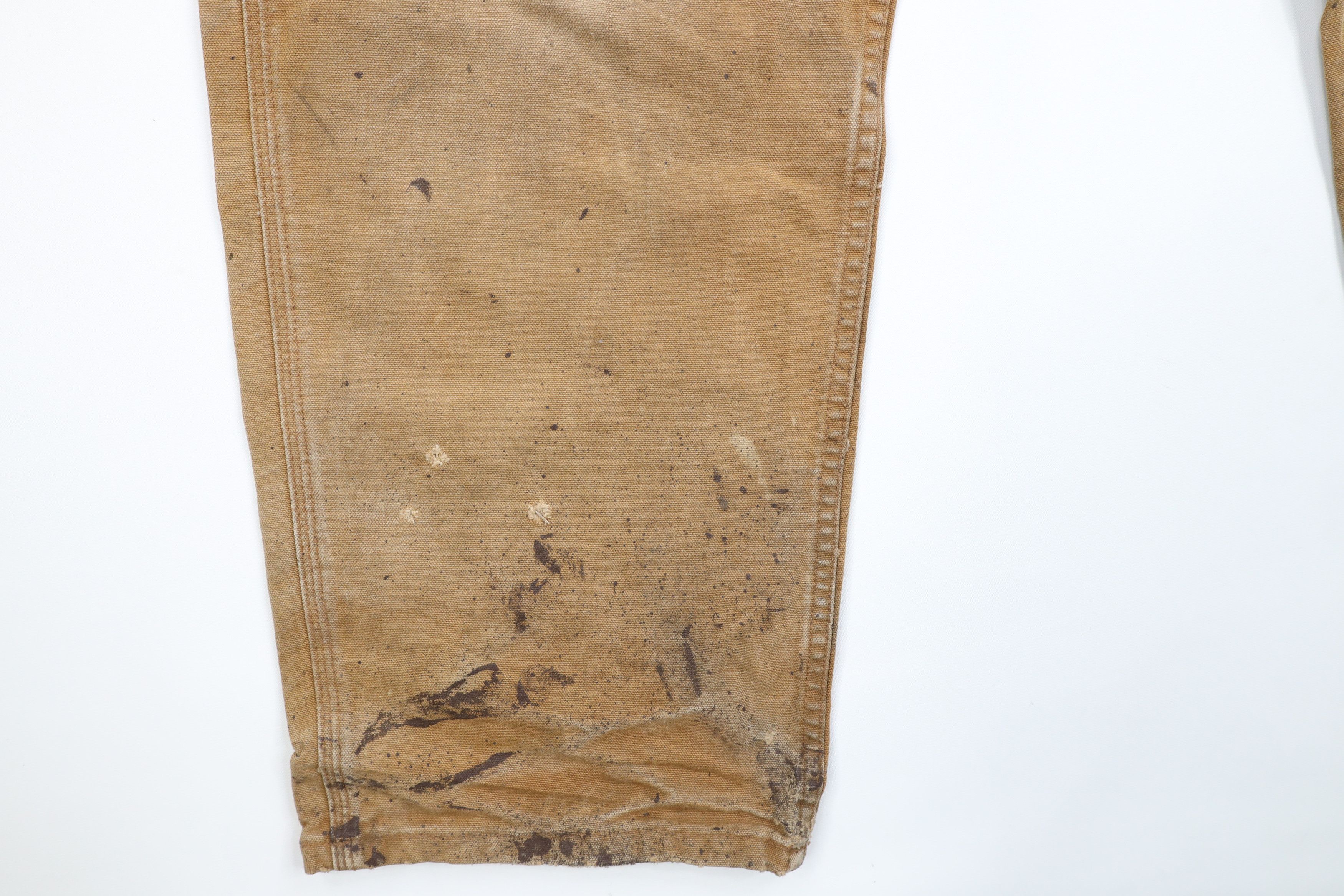 Carhartt Carhartt Thrashed Spell Out Wide Leg Canvas Pants Duck Brown Size US 36 / EU 52 - 15 Thumbnail