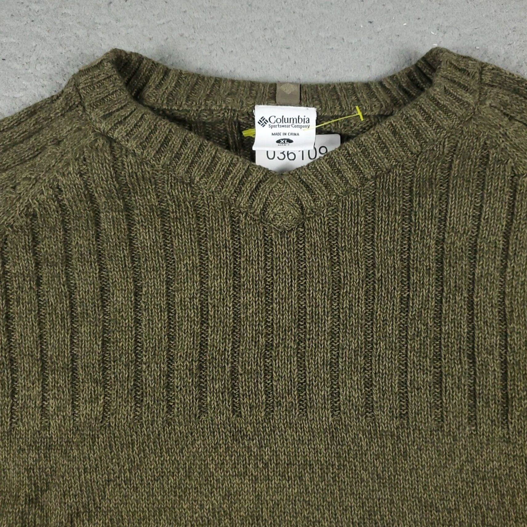 Vintage Columbia Pullover Sweater Mens XL Beige Crew Neck Knit Casual Size US XL / EU 56 / 4 - 2 Thumbnail