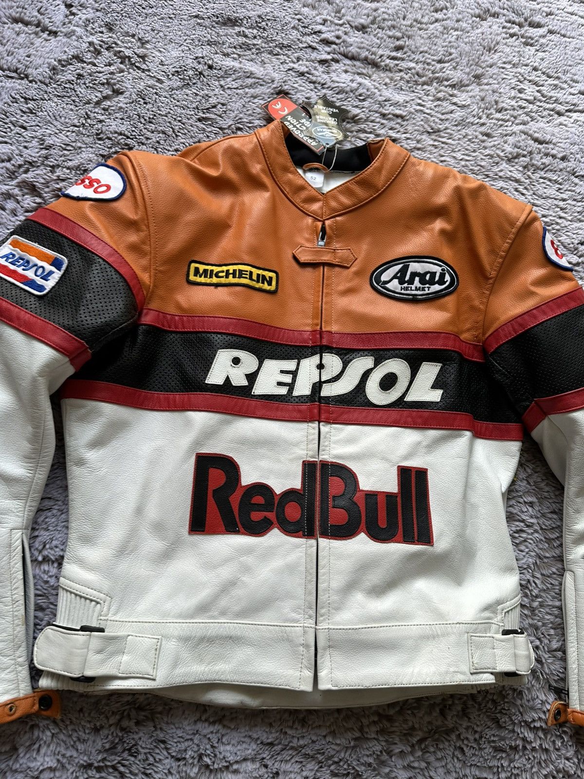 Red Bull Red Bull Honda Leather Jacket size 52 with tags Size US L / EU 52-54 / 3 - 4 Thumbnail