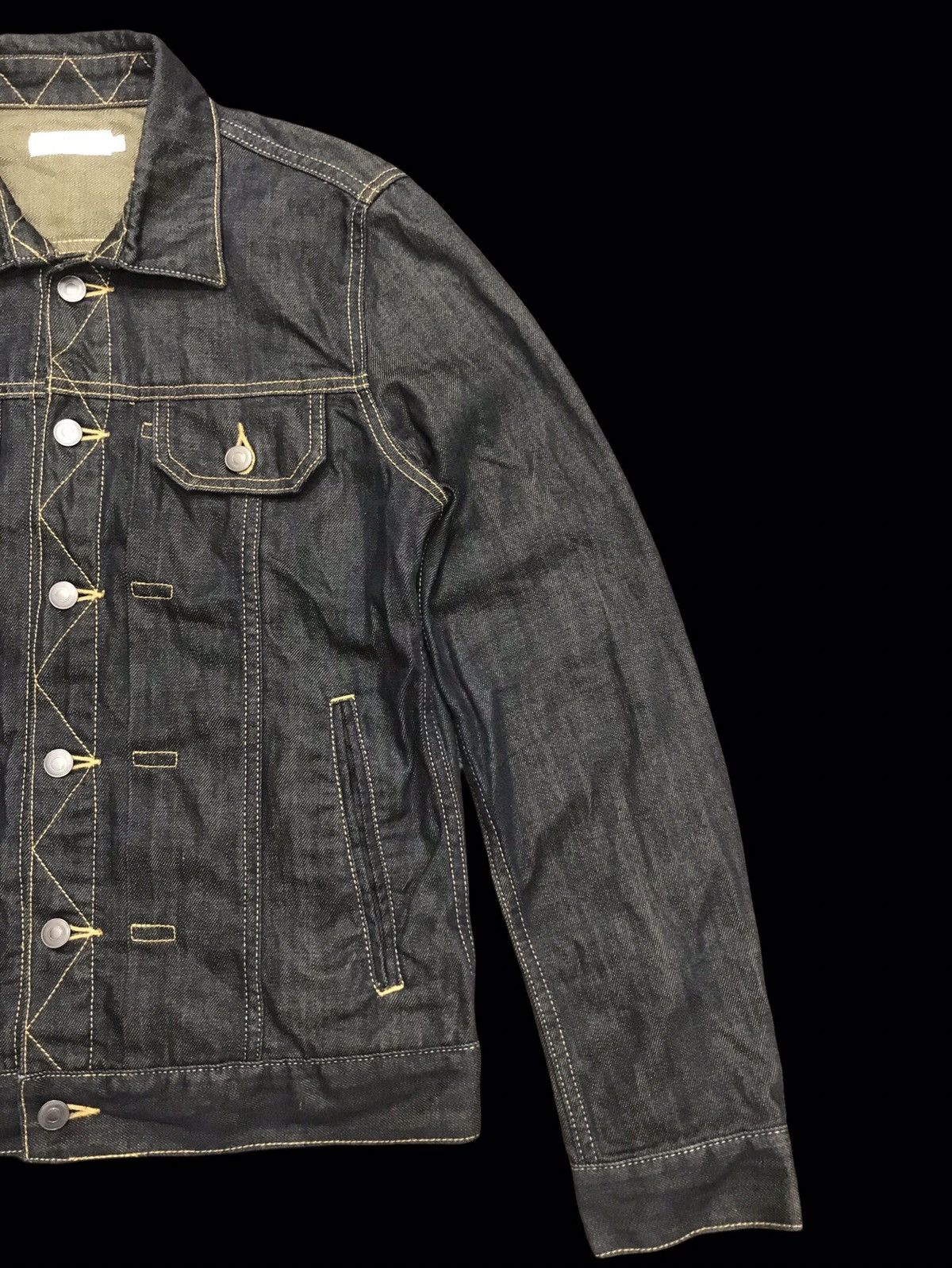 Japanese Brand 💥ARCHIVAL💥EDIFICE MUDWASH DENIM TRUCKER F201 Size US XS / EU 42 / 0 - 4 Thumbnail