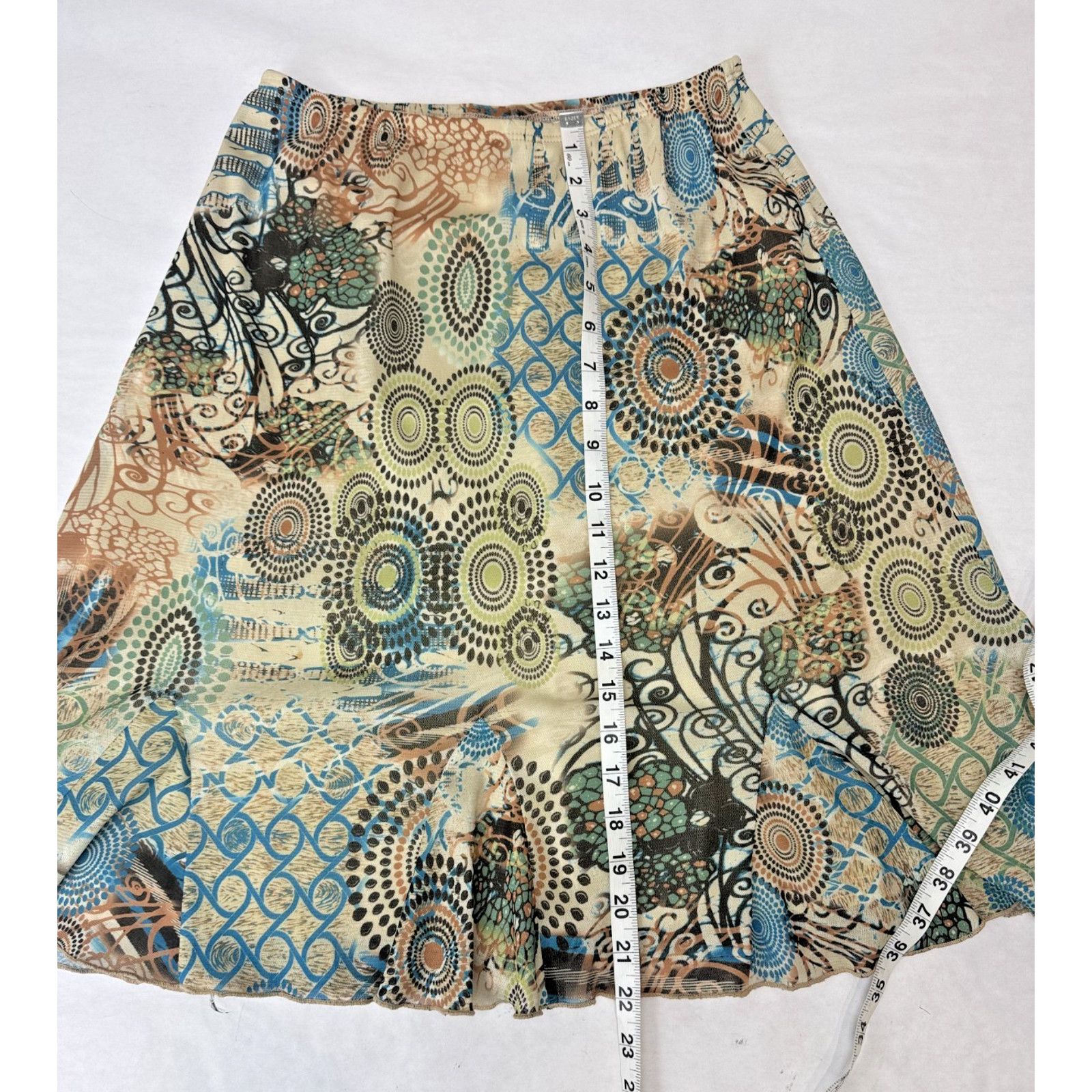 Other Y2K Vintage Print Skirt Sheer Overlay Molly & MaxBoho Small Size 27" / US 4 / IT 40 - 3 Thumbnail