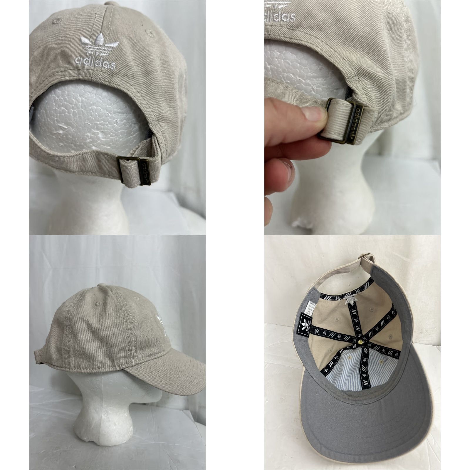 Adidas Adidas Dad Hat Beige Strap Back Cotton Adjustable Trefoil Hat Men One Size Beige Baseball Cap Size ONE SIZE - 8 Thumbnail