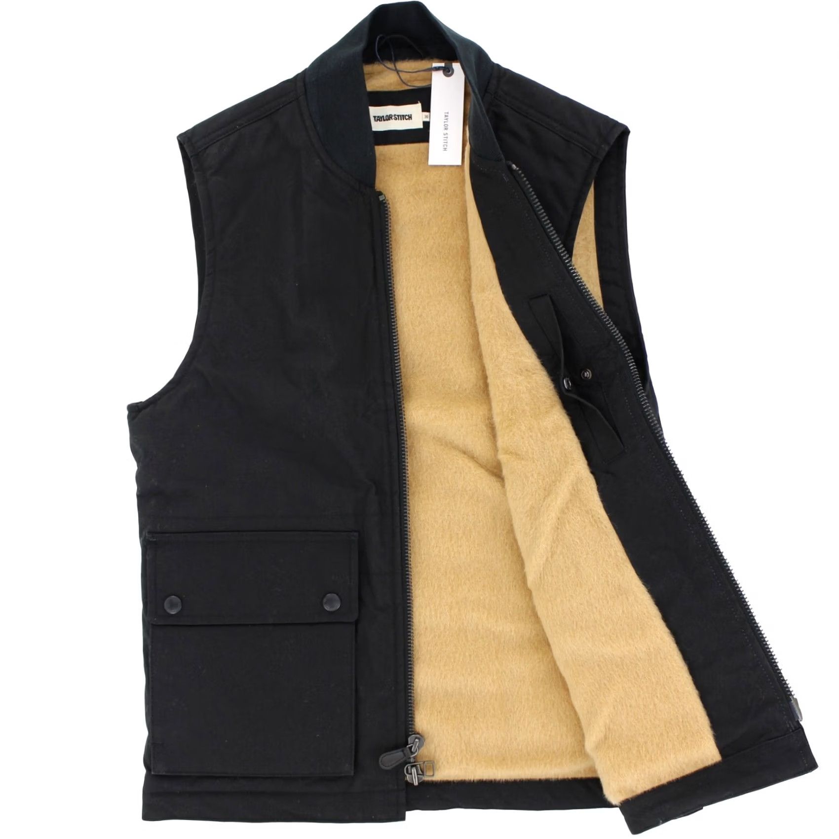 Taylor Stitch Taylor Stitch The Ignition Vest Shirt Mens XS Black Wax Canvas 100% Organic Cotton Wool Lining Insulated Pockets Wind-Resistant Size US XS / EU 42 / 0 - 2 Thumbnail
