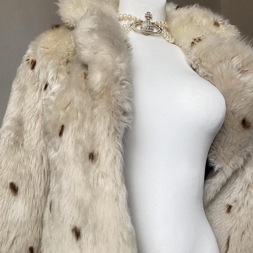 Vintage Beautiful white / cream vintage faux fur coat Size S / US 4 / IT 40 - 4 Thumbnail