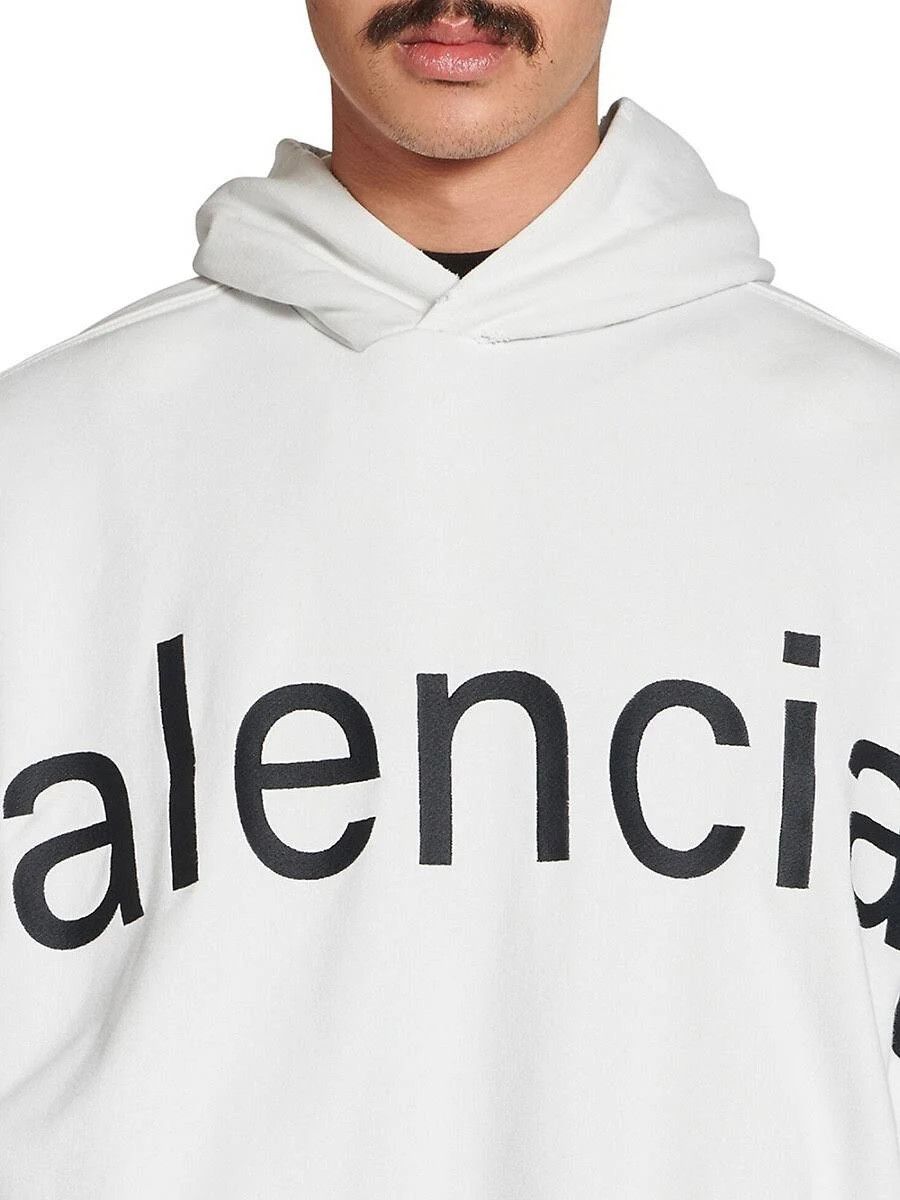 Balenciaga o1in1g0924 Bal.com Hoodie Oversized in White/Black Size US M / EU 48-50 / 2 - 3 Thumbnail
