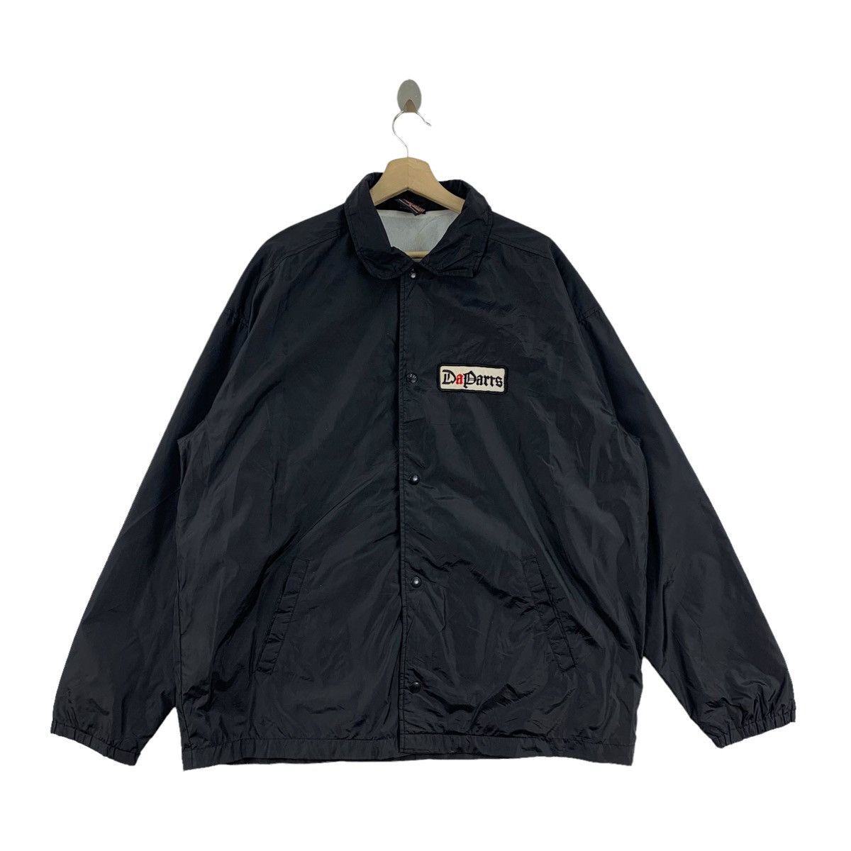 image of Vintage Daparts Big Logo Fully Button Coach in Black, Men's (Size XL)
