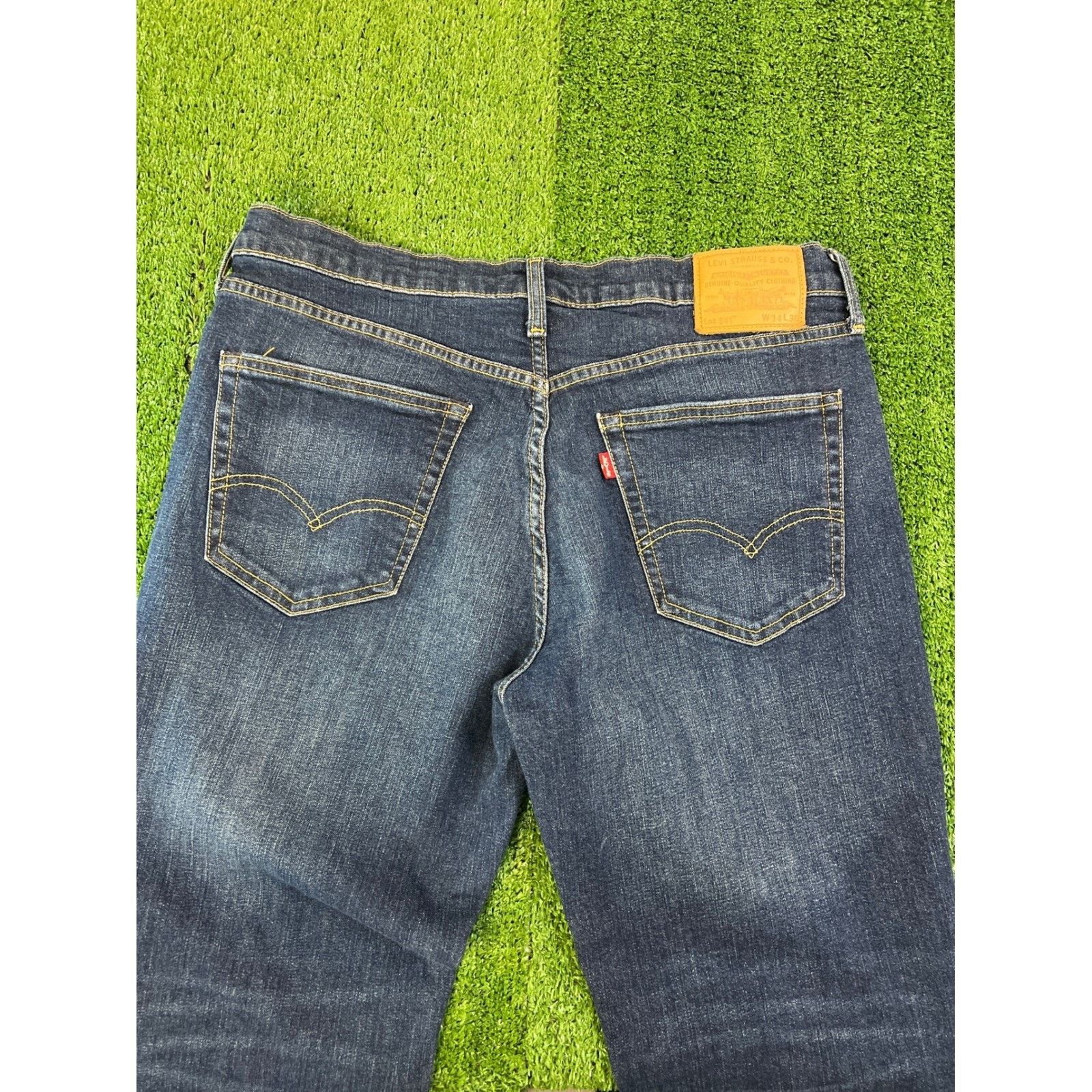 Levi's Levis 541 Athletic Taper Jeans Mens 34x30 Dark Wash Big E Size US 34 / EU 50 - 7 Thumbnail
