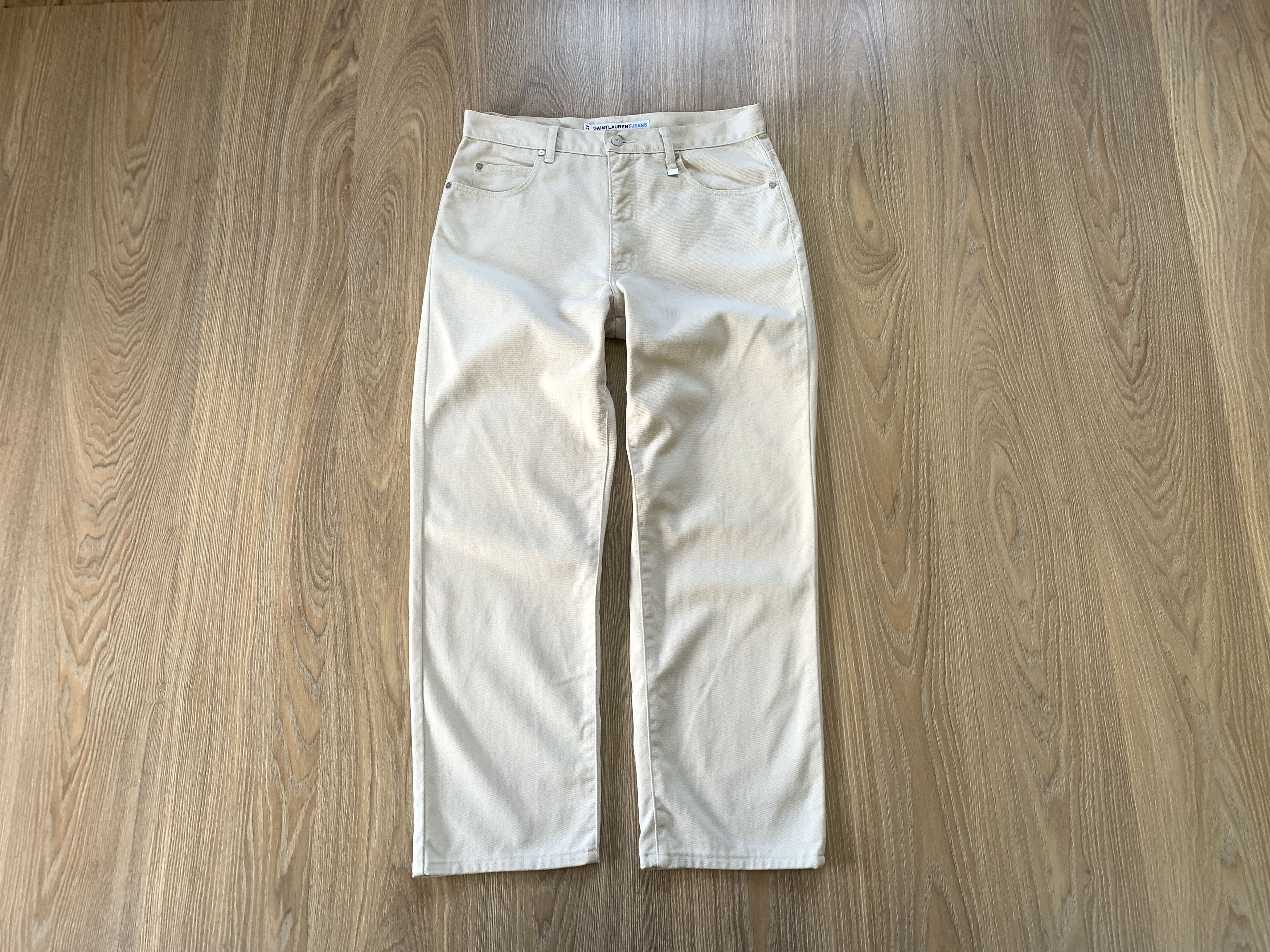 Yves Saint Laurent Yves Saint Laurent Vintage Beige Denim Jeans Size US 34 / EU 50 - 12 Thumbnail