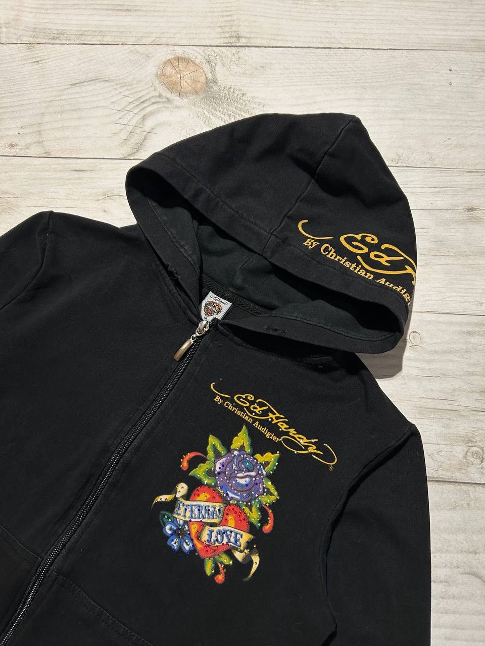 Ed Hardy Vintage Ed Hardy By Christian Audigier Hoodie Y2K Full Zip Size S / US 4 / IT 40 - 6 Thumbnail